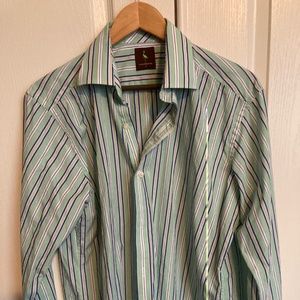 Mens Large Tailor Byrd long sleeved casual dress shirt